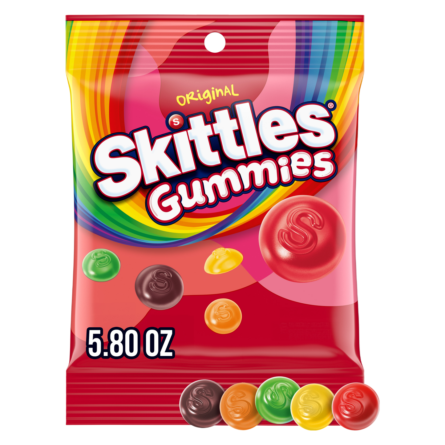 SKITTLES Original Gummy Candy, 5.8 oz Bag