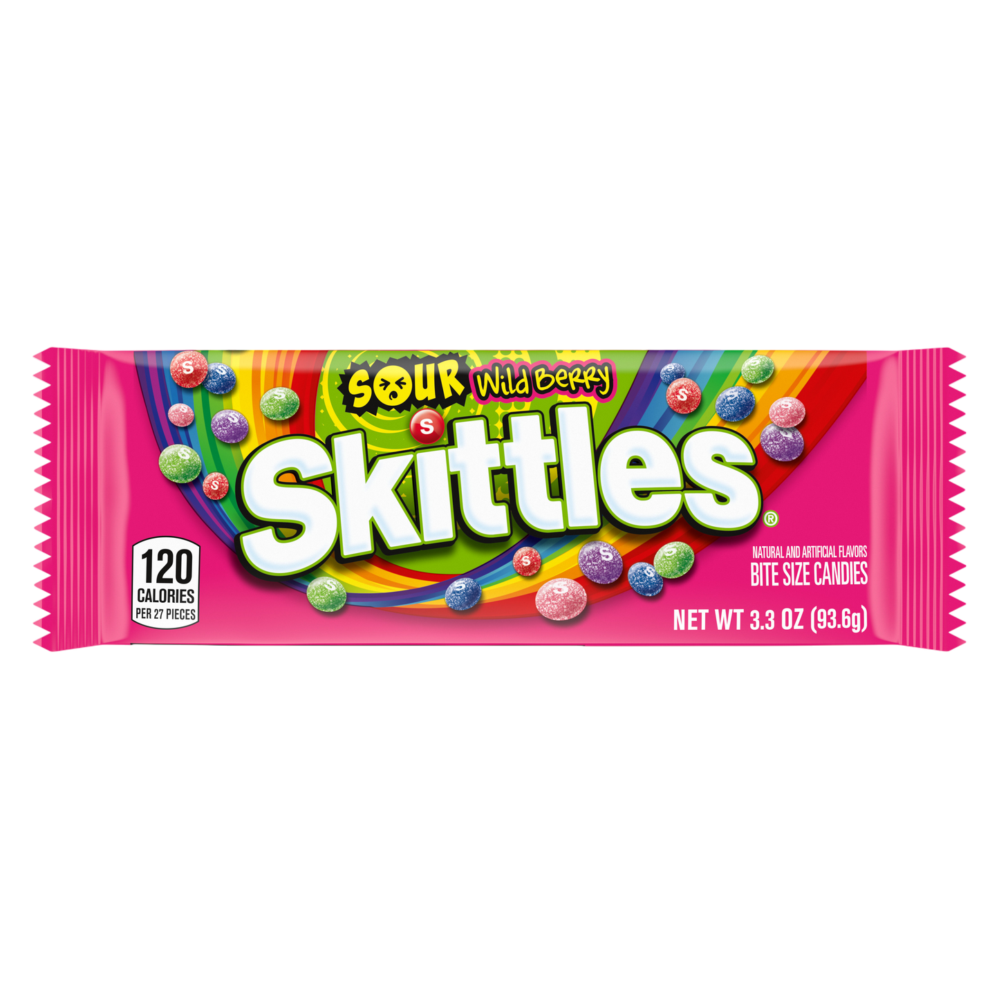 SKITTLES Sours  Wild Berry Sharesize, 3.3oz